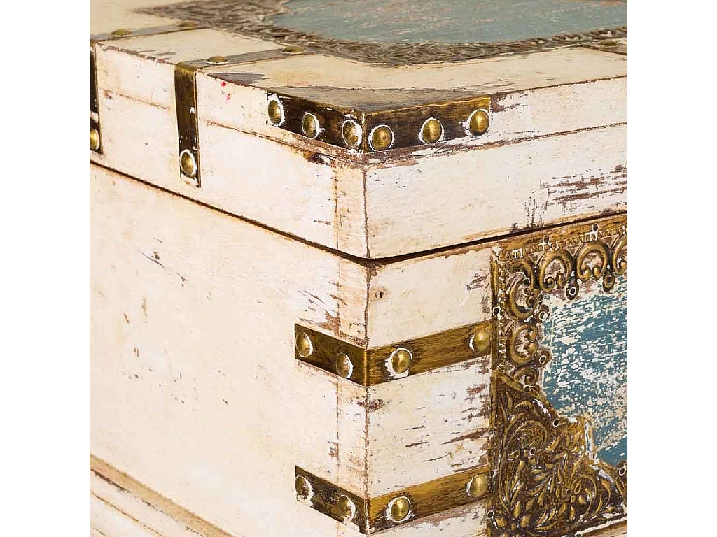 Baú de madeira artesanal 49x29x27h cm