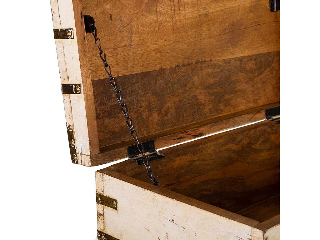 Baú de madeira artesanal 49x29x27h cm