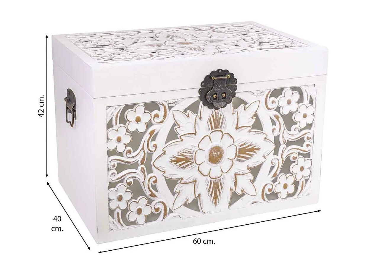 Coffre en bois 60x40x42h cm