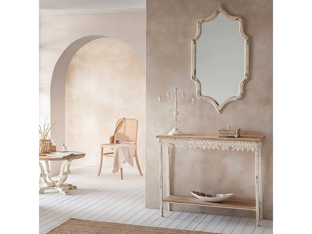 Candelabro metal para 5 velas acabado envejecido 42x16x49,5h cm