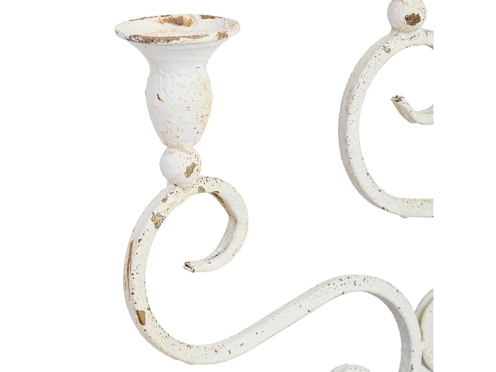 Candelabro metal para 5 velas acabado envejecido 42x16x49,5h cm