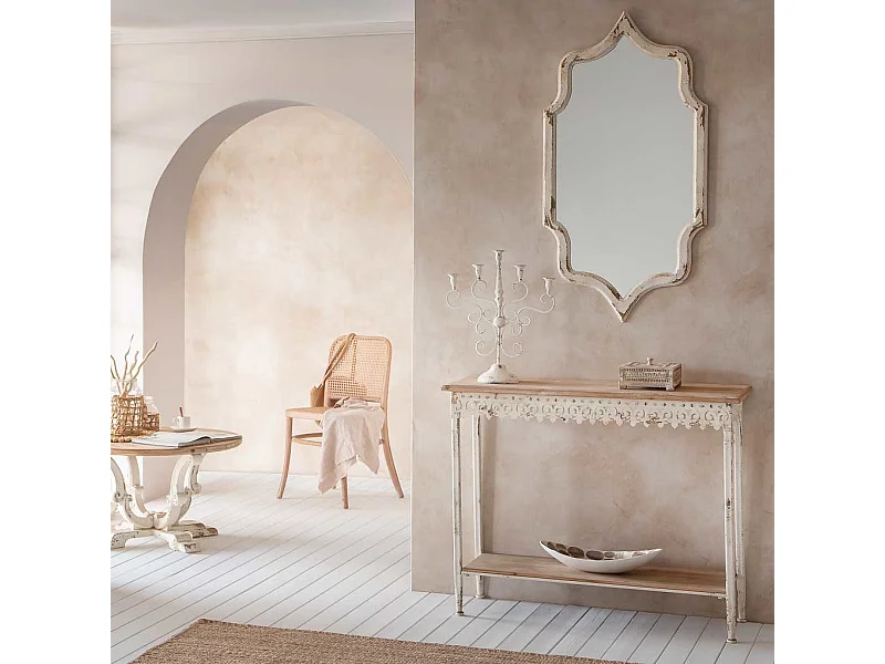 Candelabro em metal para 5 velas, 42x16x49,5h cm