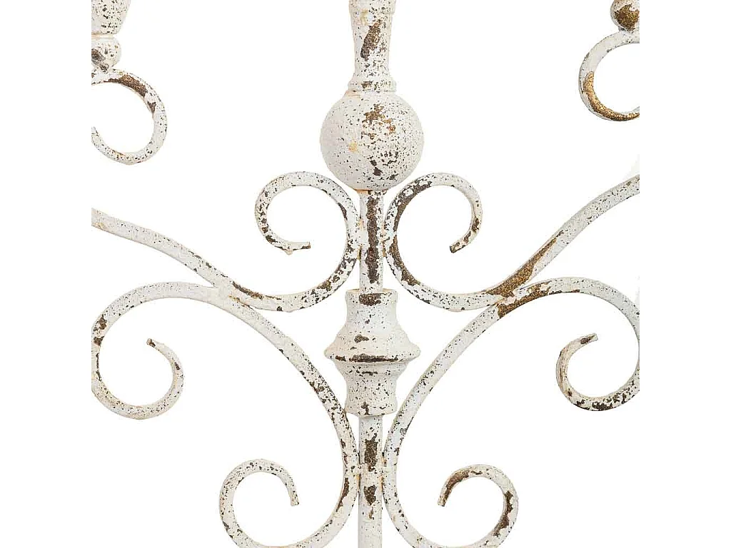 Candelabro em metal 3 velas envelhecidas 28,5x14x46,5h cm