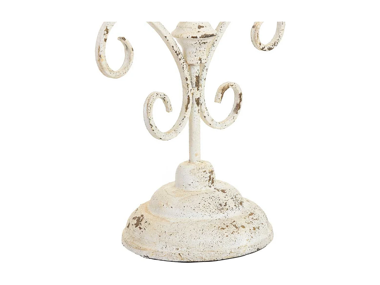 Candelabro em metal 3 velas envelhecidas 28,5x14x46,5h cm