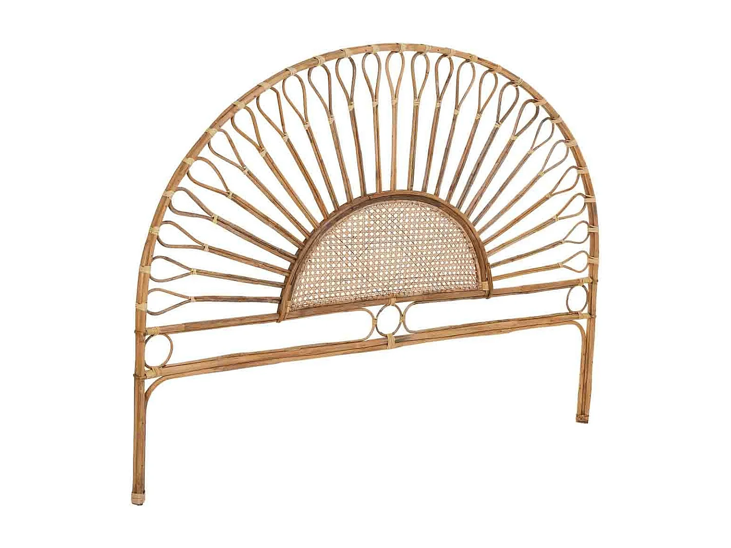 Cabeceira de cama em cana 178x02x127h cm