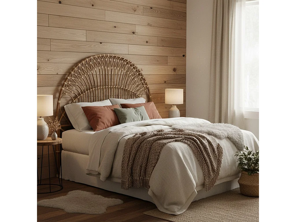 Testiera letto in canna 178x02x127h cm