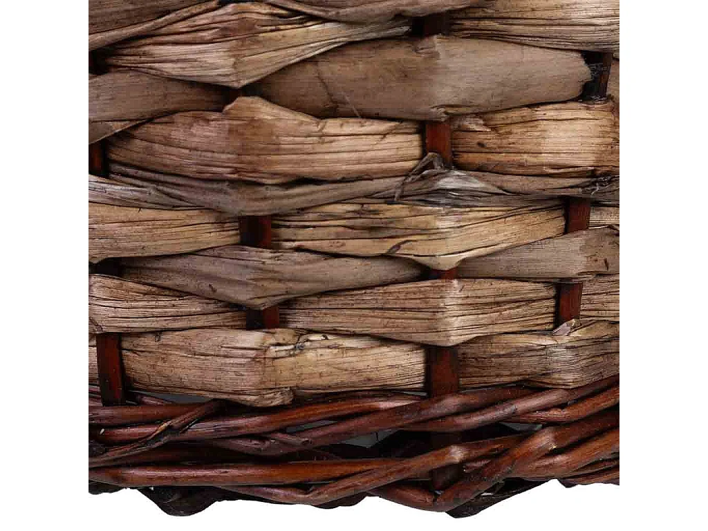 Maceta de mimbre marrón 20x20x13h cm