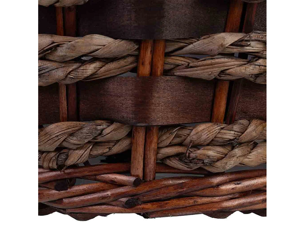 Pot en osier marron 27x27x17h cm