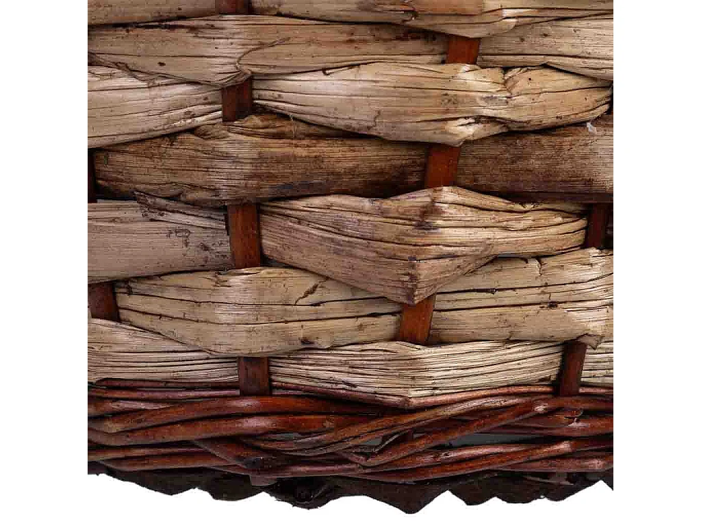 Pot en osier marron 17x17x11h cm