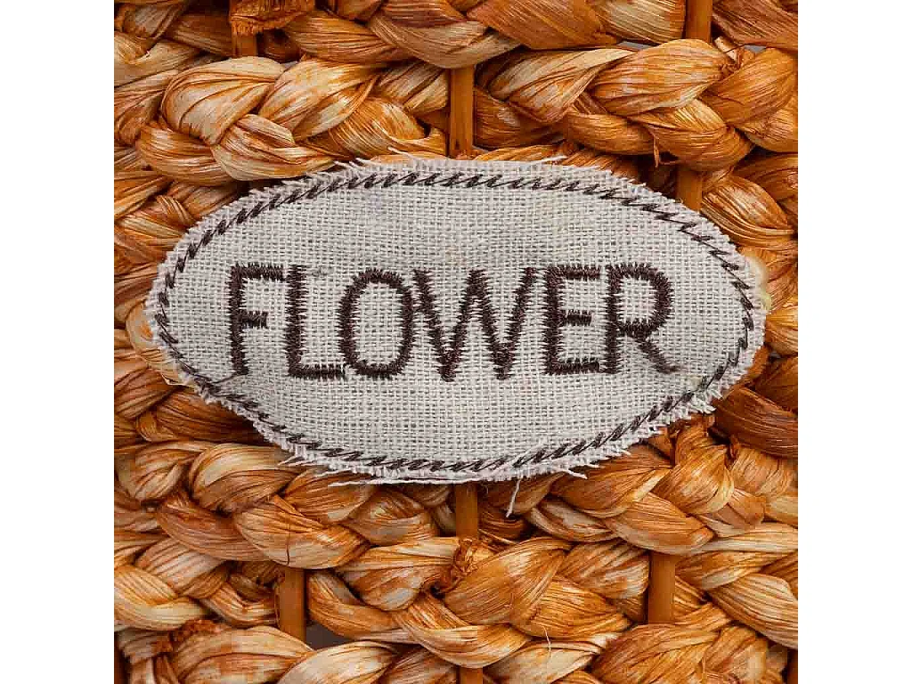 Pot en osier marron 22x22x17h cm