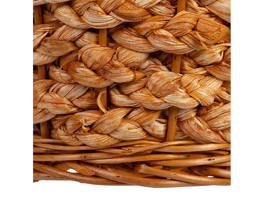 Maceta de mimbre marrón 22x22x17h cm