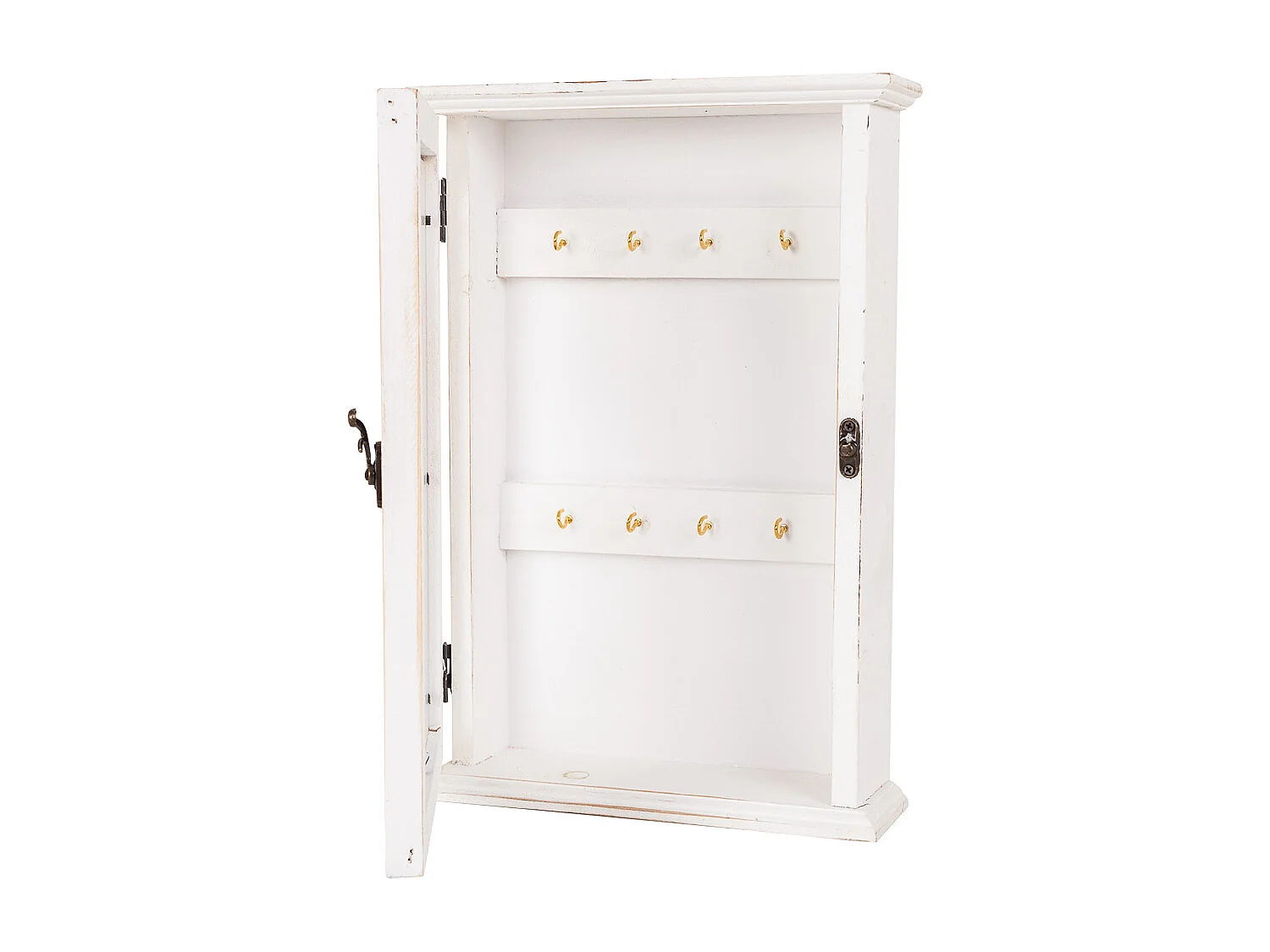 Caja de llaves de madera blanca 23x7.5x34