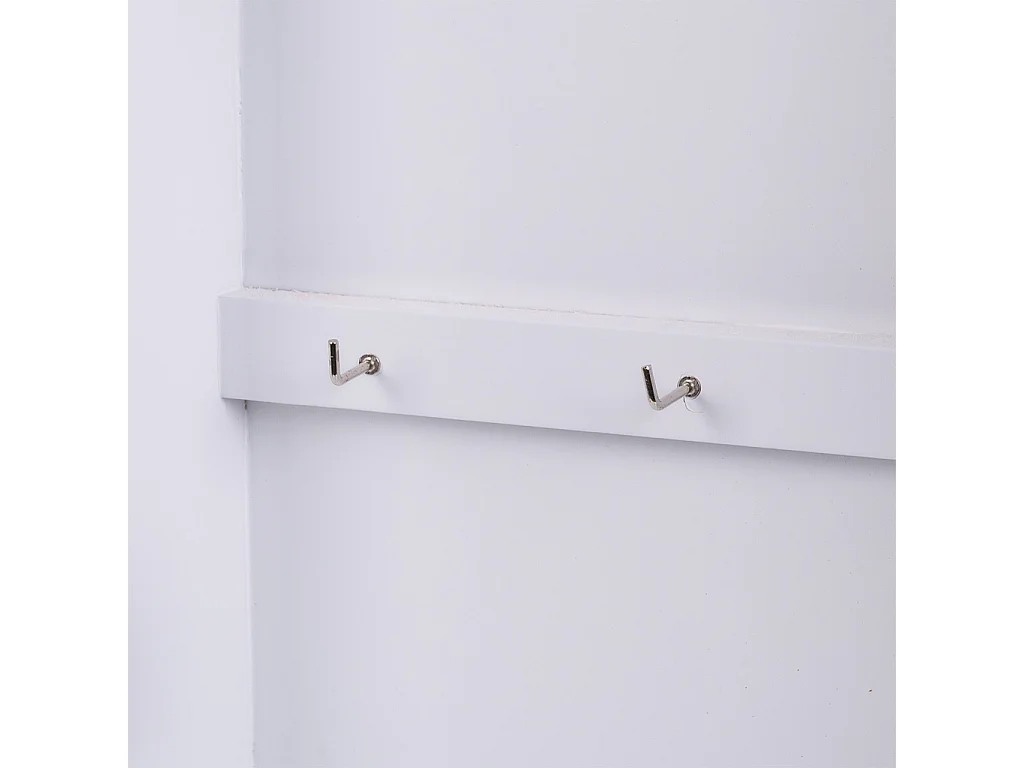 Caja de llaves de madera y rejilla blanca 24x7.5x30