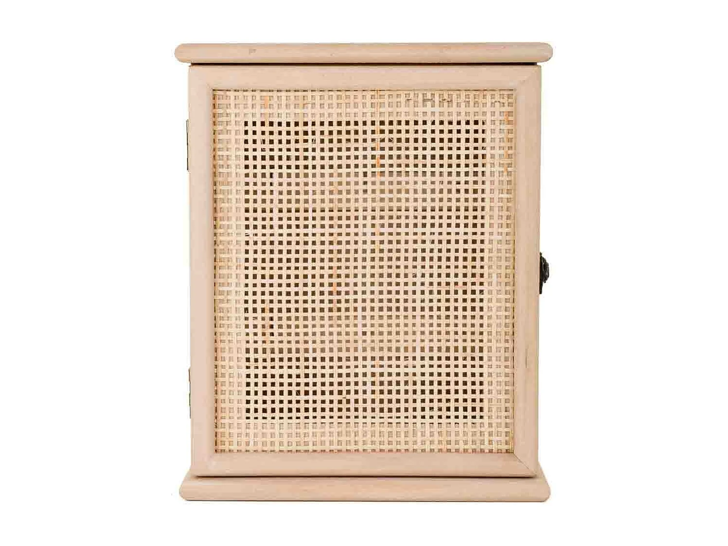 Boîte à clés bois grille marron 24x7.5x30h cm