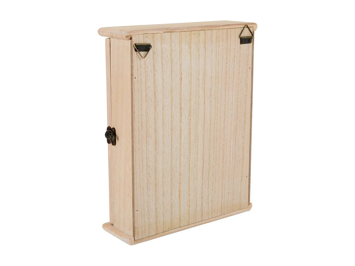 Boîte à clés bois grille marron 24x7.5x30h cm