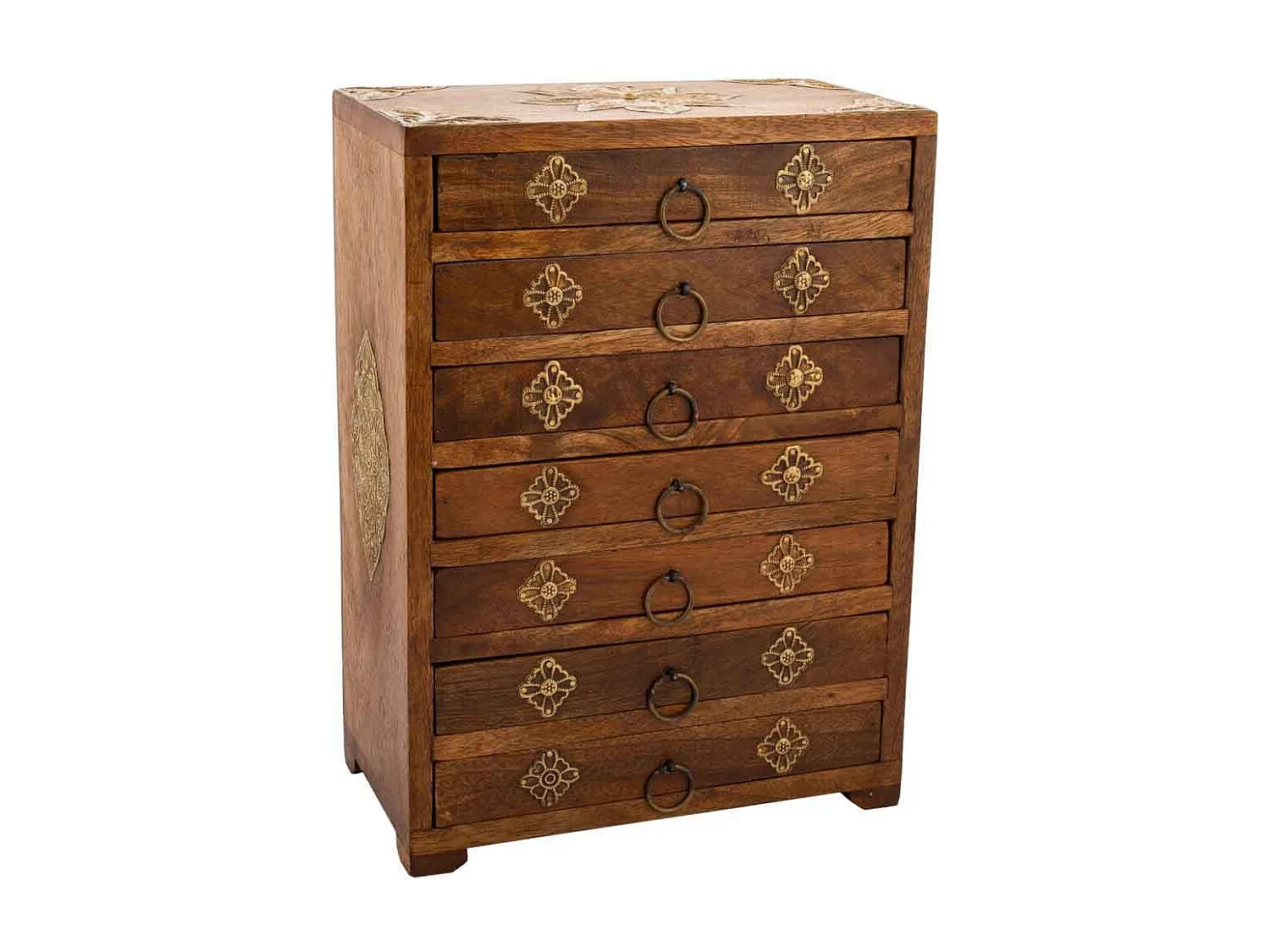 Coffret à bijoux en bois avec 7 tiroirs 23x12,7x31,5h cm