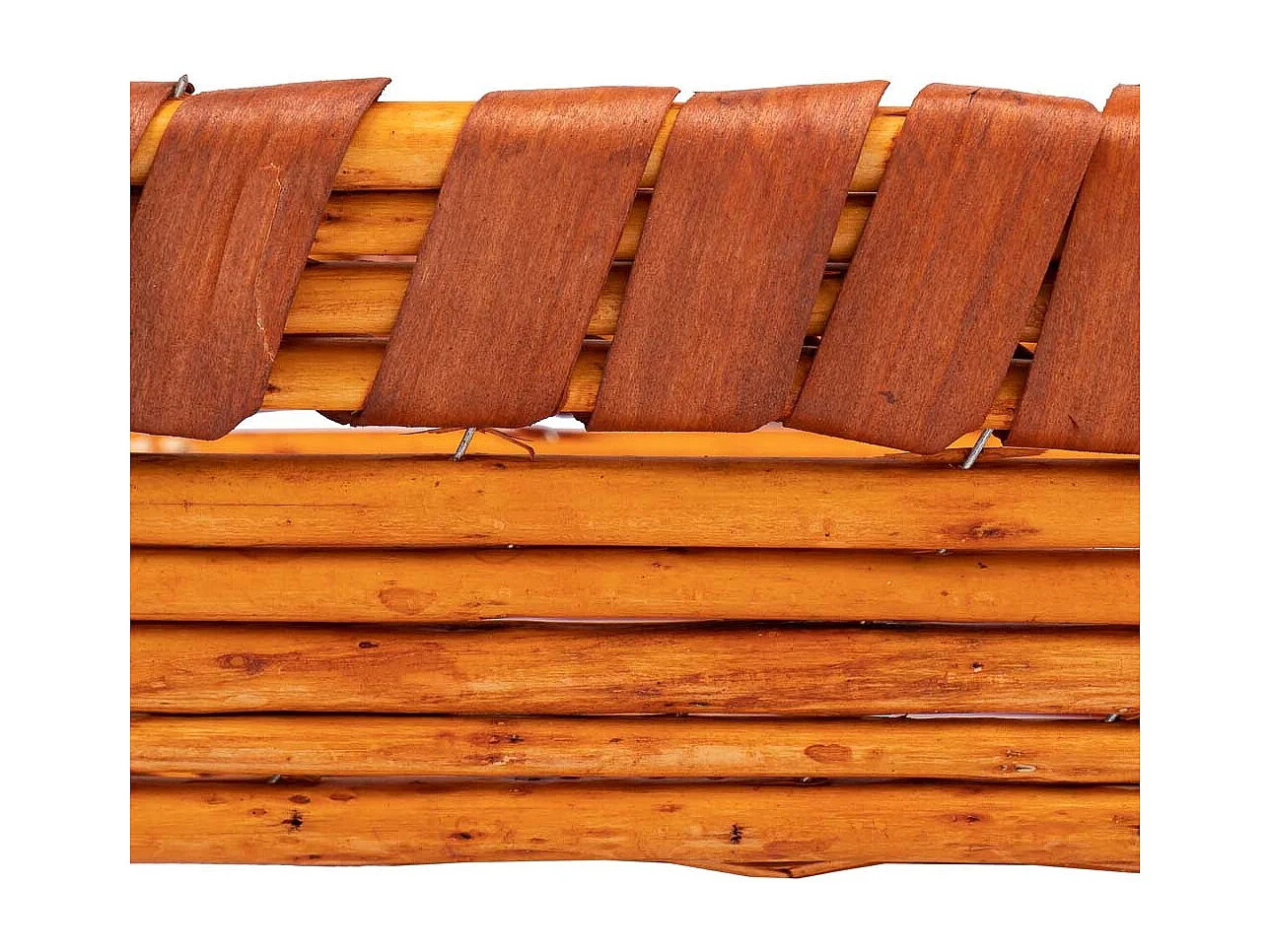 Tabuleiro em vime e madeira 38x22x9/12,5h cm