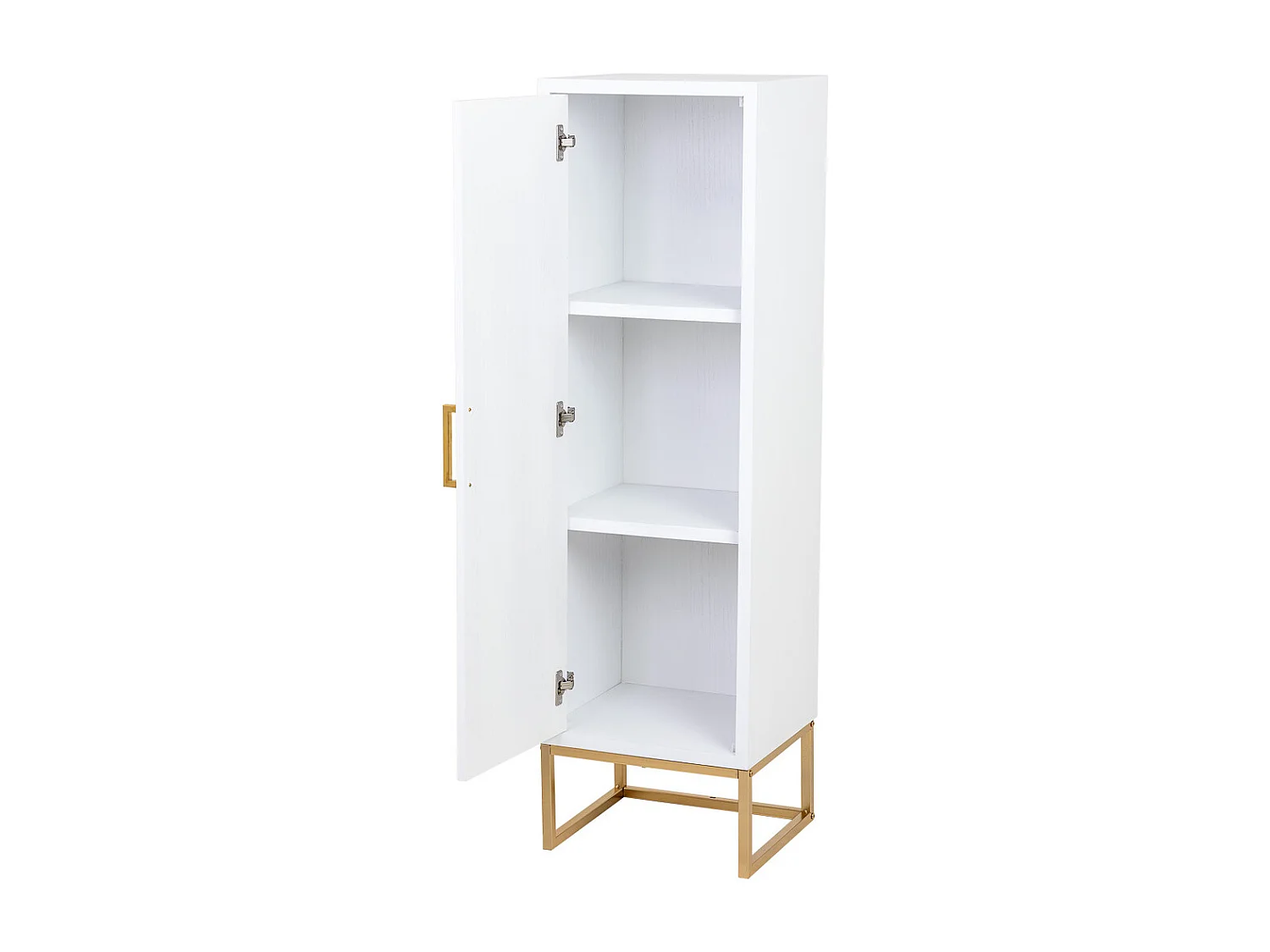 Armario de 3 estantes madera y metal 40.5x37x139,5h cm