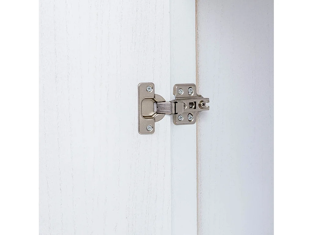 Armario de 3 estantes madera y metal 40.5x37x139,5h cm