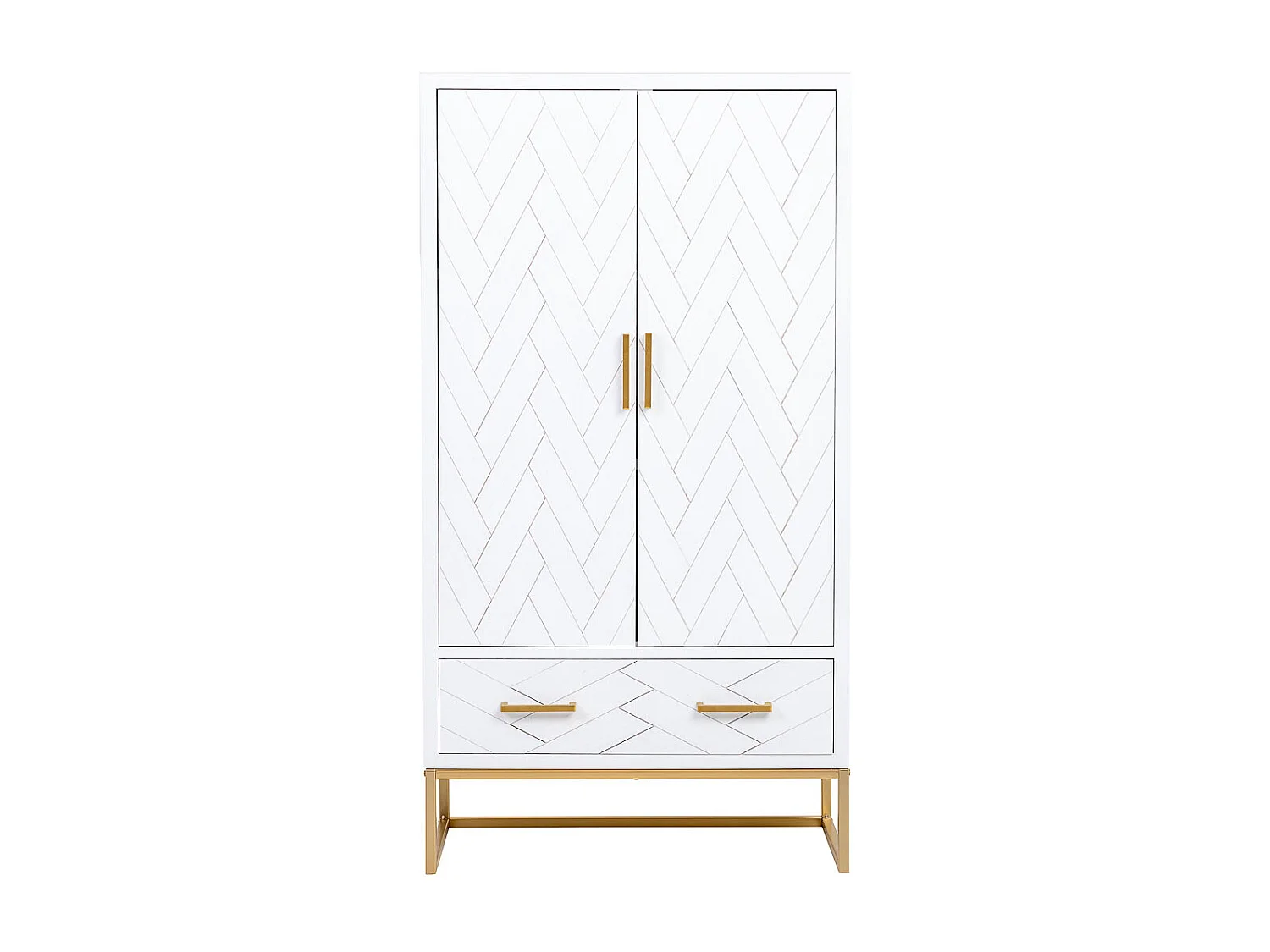 Armario 2 puertas madera y metal 80x40x150h cm