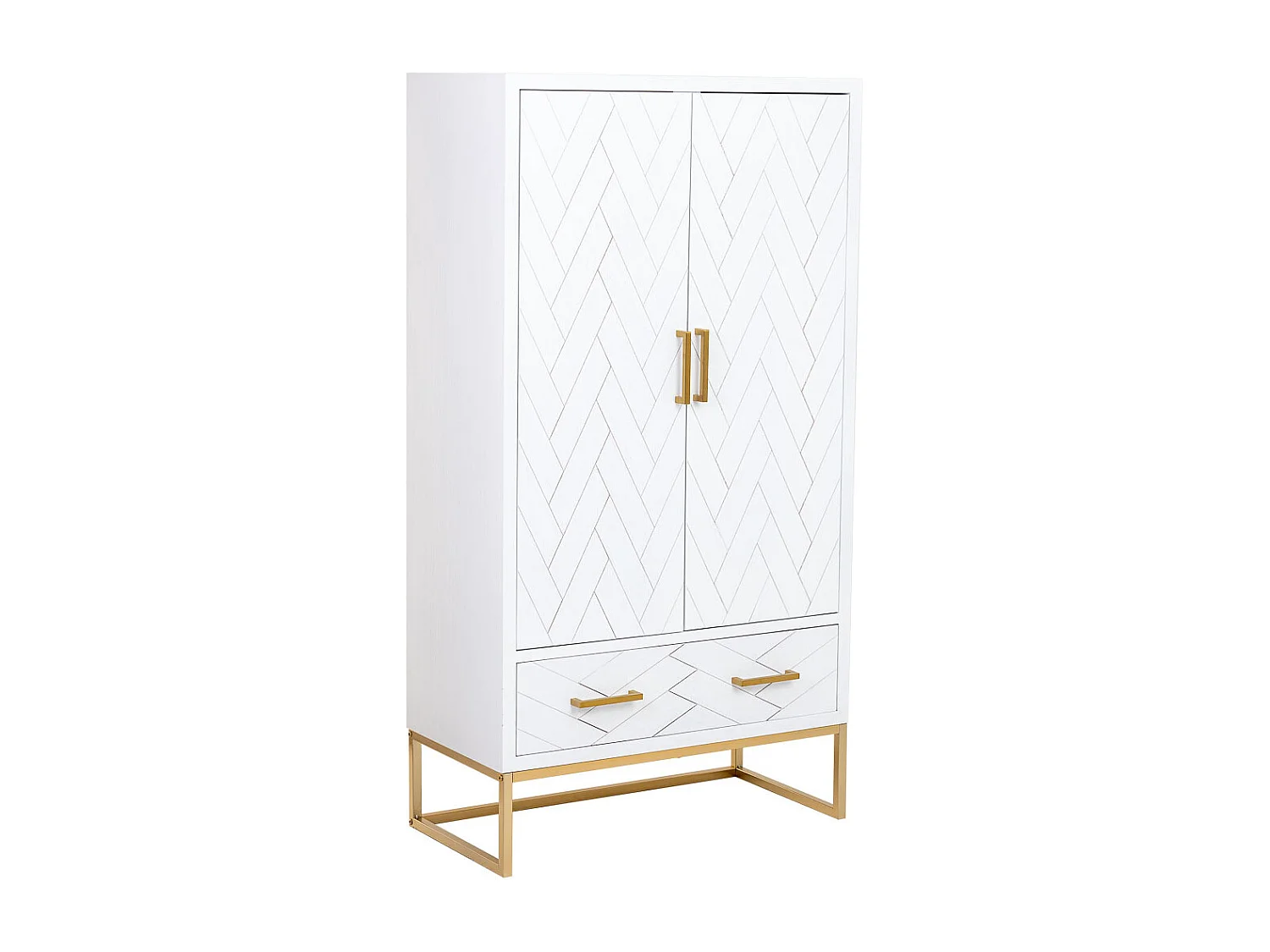 Armario 2 puertas madera y metal 80x40x150h cm