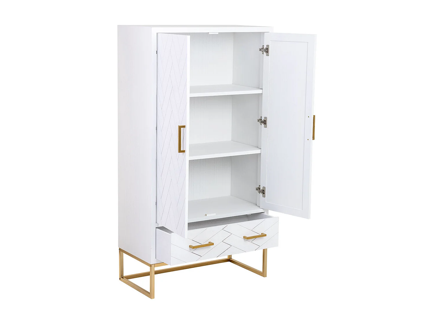 Armario 2 puertas madera y metal 80x40x150h cm