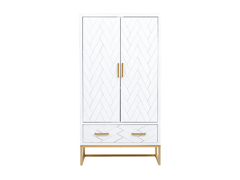 Roupeiro de 2 portas em madeira e metal 80x40x150h cm