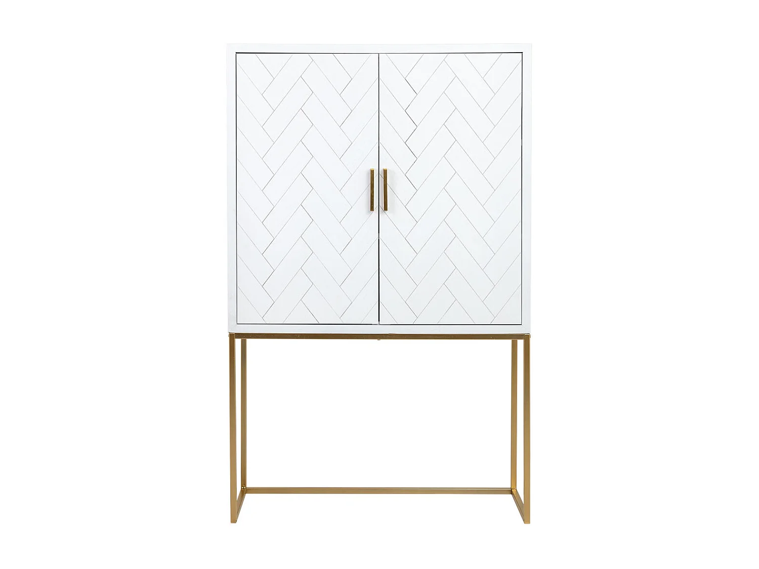 Armoire 2 portes en bois et métal 100x40x160h cm