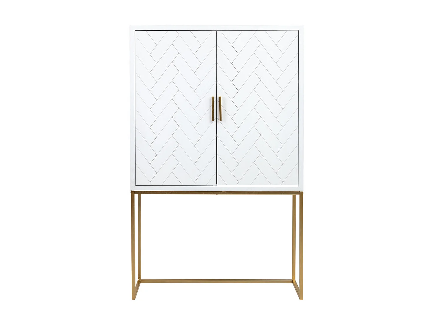 Armadio 2 ante in legno e metallo 100x40x160h cm