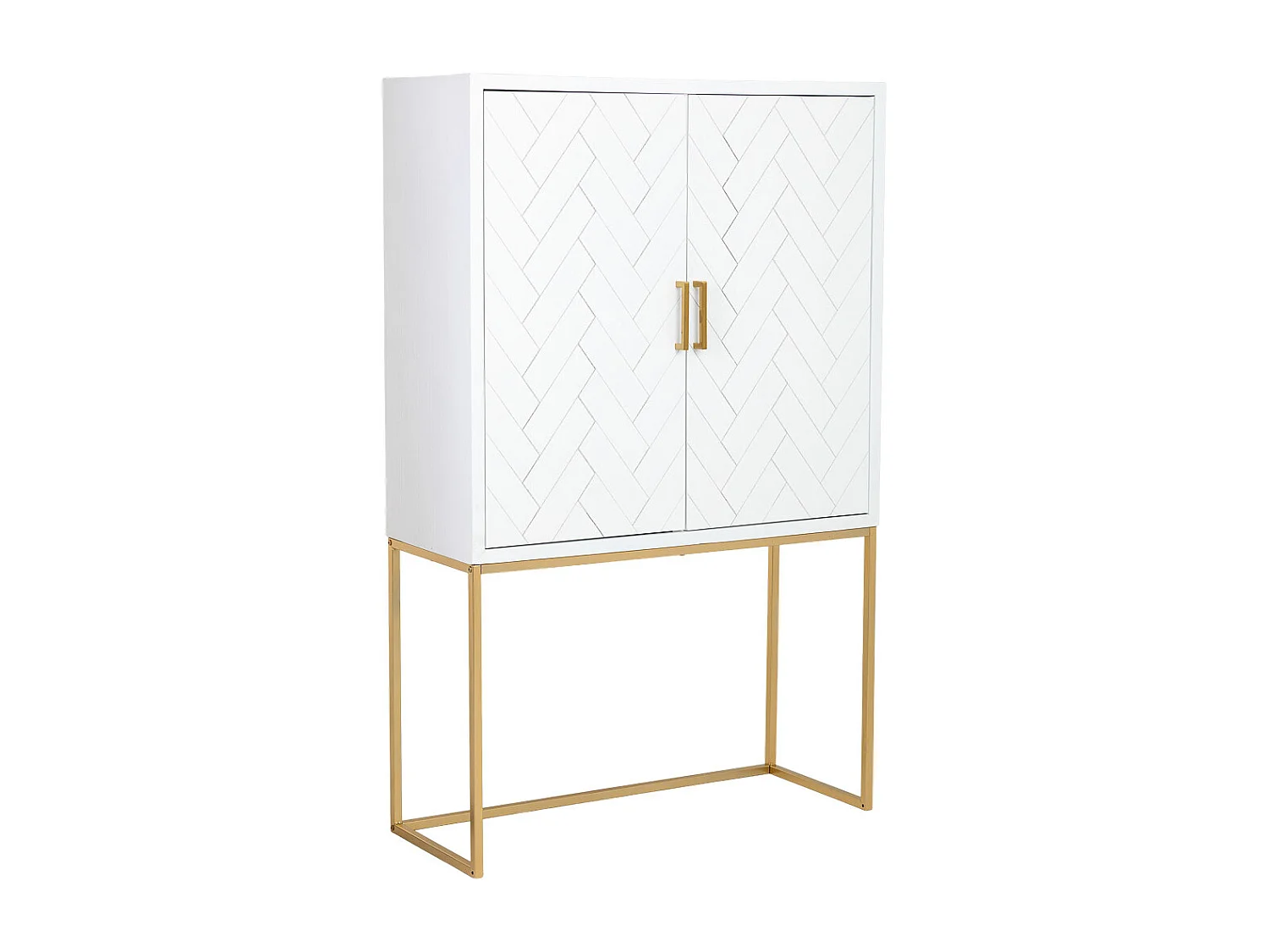 Armadio 2 ante in legno e metallo 100x40x160h cm