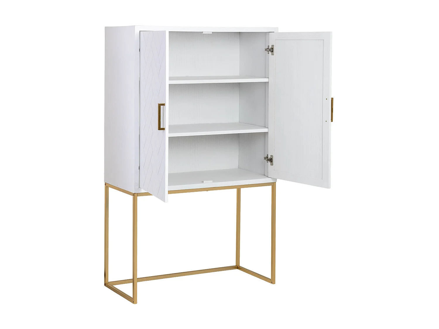 Armadio 2 ante in legno e metallo 100x40x160h cm