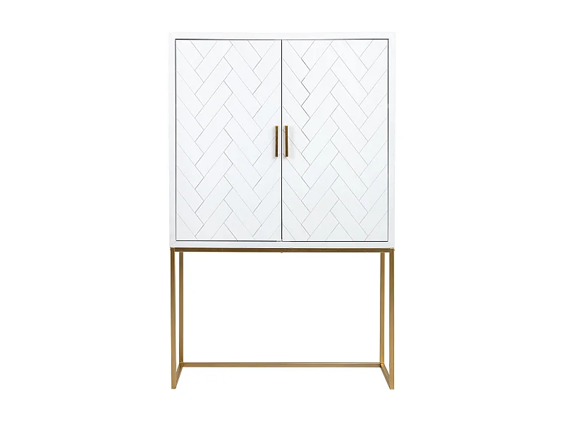 Armario 2 puertas madera y metal 100x40x160h  cm