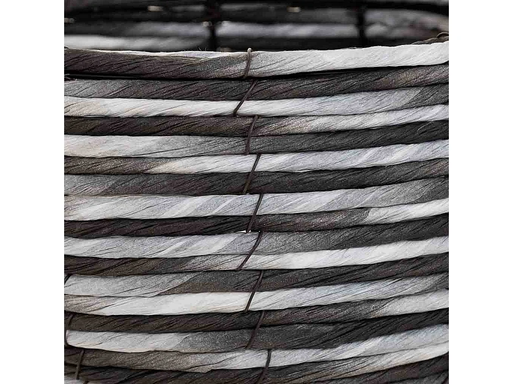 Jardinière en métal et fibre D25,5x16/39,5h cm