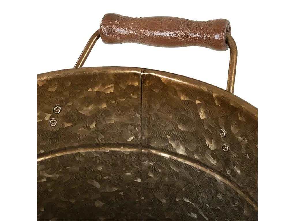 Seau à glace en métal doré d23/25x23/28h