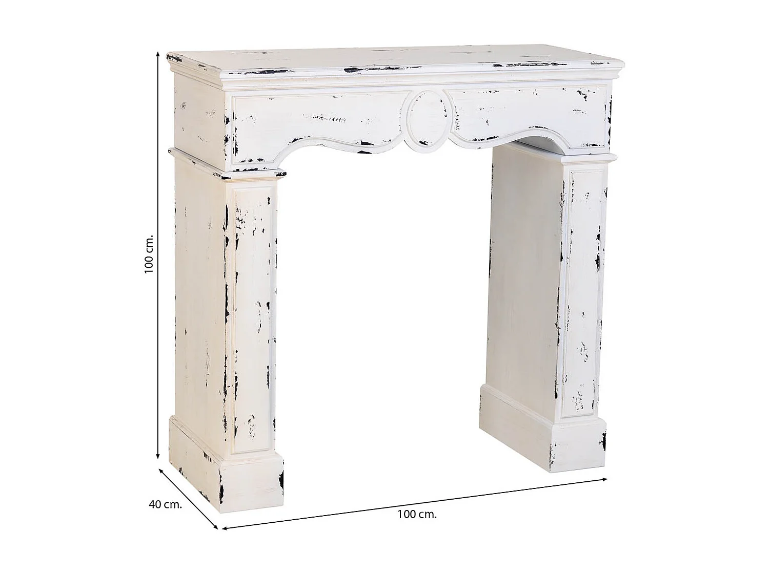 Holzkaminrahmen 100x40x100h cm