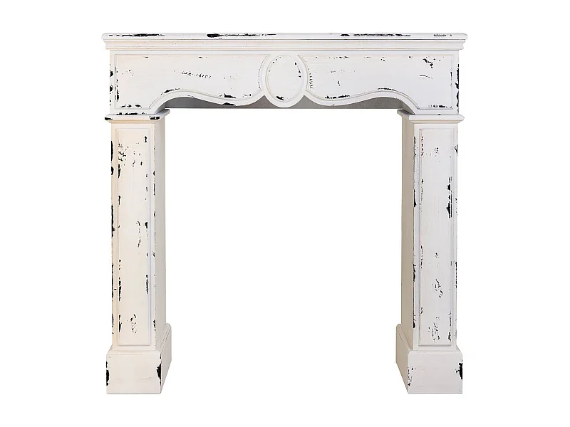 Moldura de lareira em madeira 100x40x100h cm