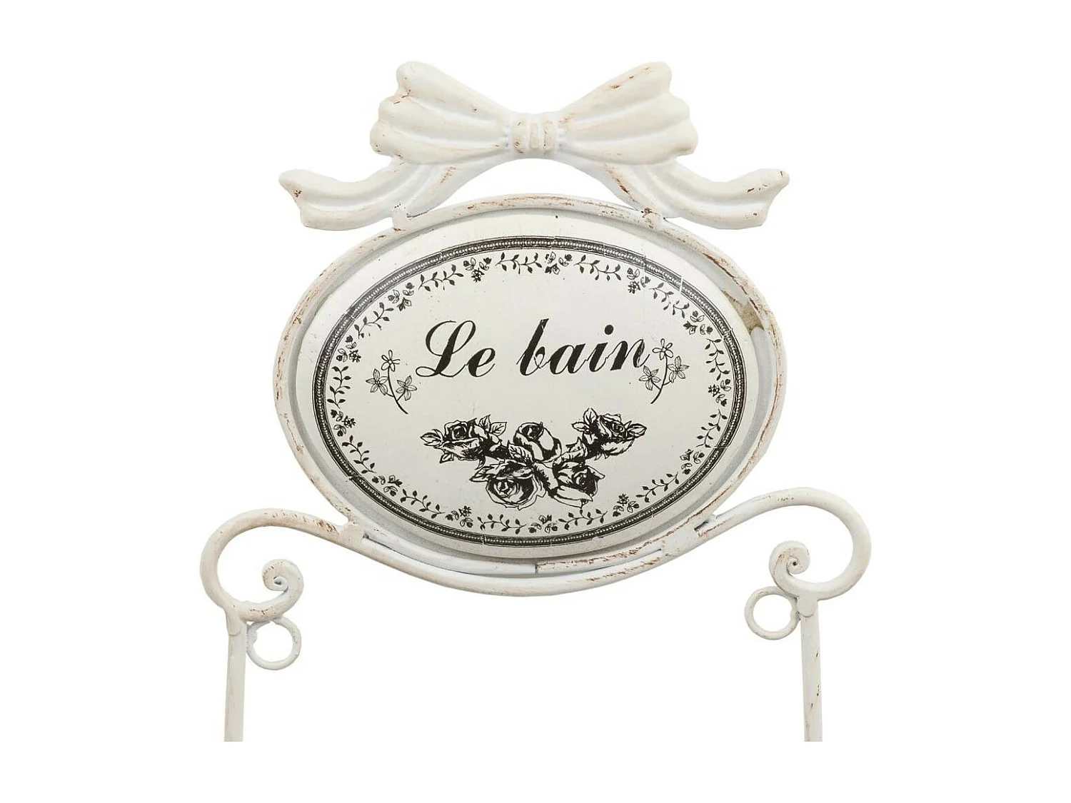 Jabonera de metal blanco 17,3x13x29,5