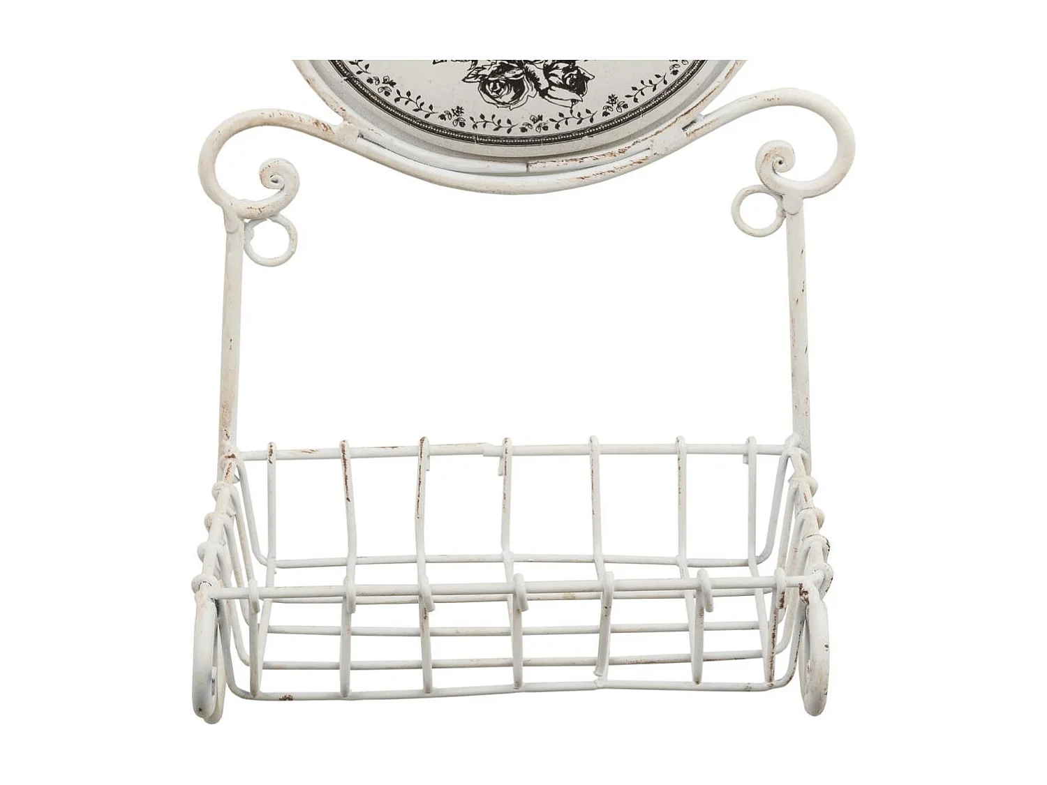 Jabonera de metal blanco 17,3x13x29,5