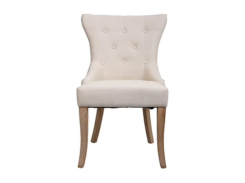 Cadeira estofada em madeira creme 52x45x50/97