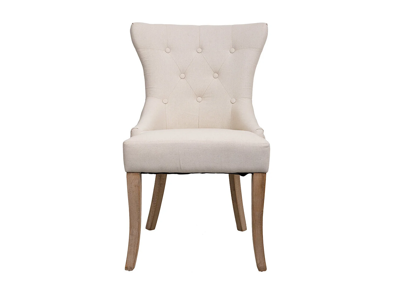 Chaise en bois tapissée couleur crème 52x45x50/97h