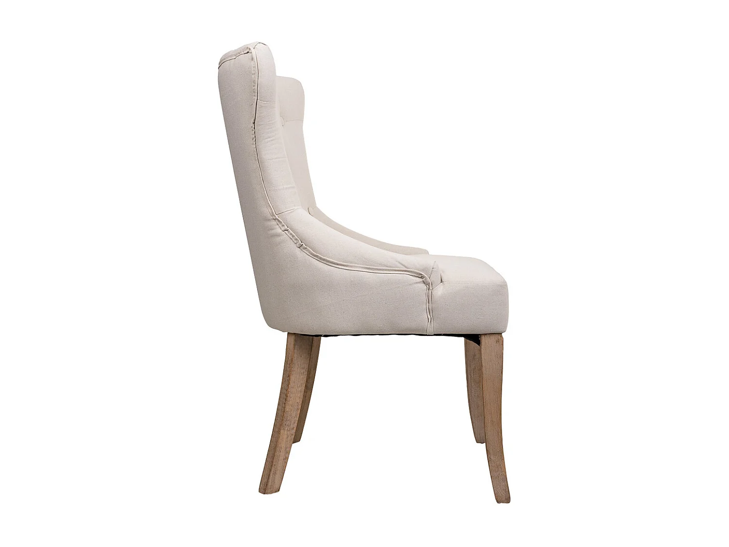 Chaise en bois tapissée couleur crème 52x45x50/97h