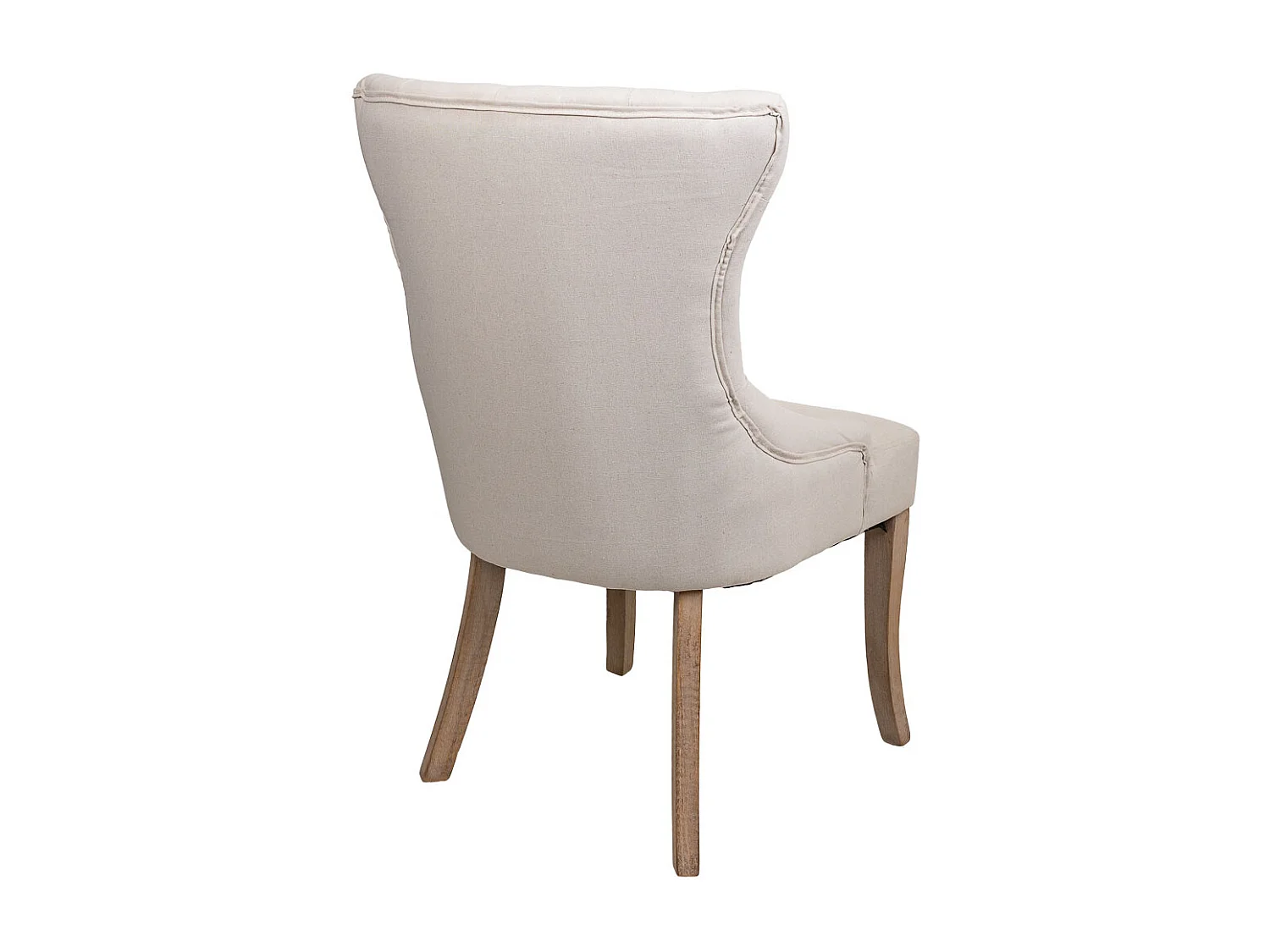 Chaise en bois tapissée couleur crème 52x45x50/97h