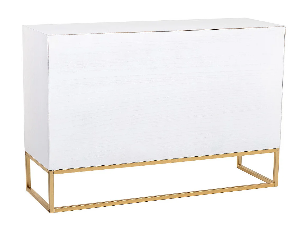 Buffet avec 3 tiroirs et 2 portes en bois et métal 120x40,5x81h cm