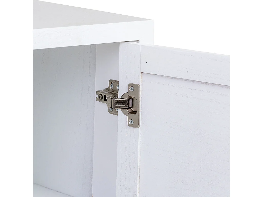 Aparador com 3 gavetas e 2 portas em madeira e metal 120x40,5x81h cm