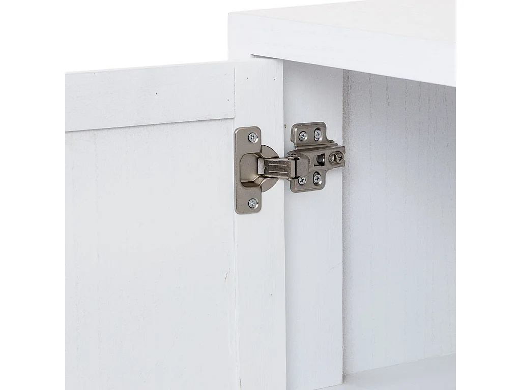 Aparador com 1 porta e 3 gavetas em madeira e metal 80x34x80h cm