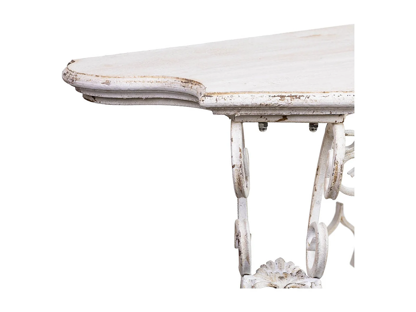 Flurkommode aus Holz und Metall im antiken Finish, 114x43x80h cm