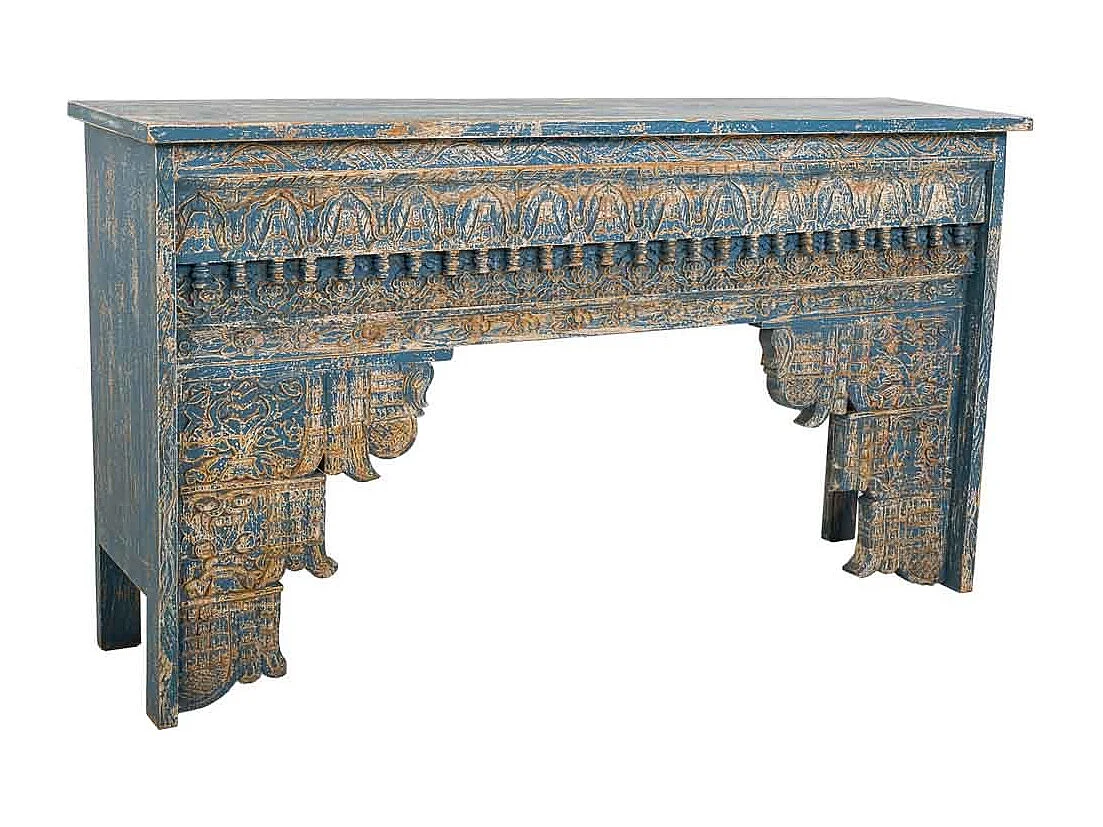 Mesa de salão em madeira artesanal 160x40x90h cm