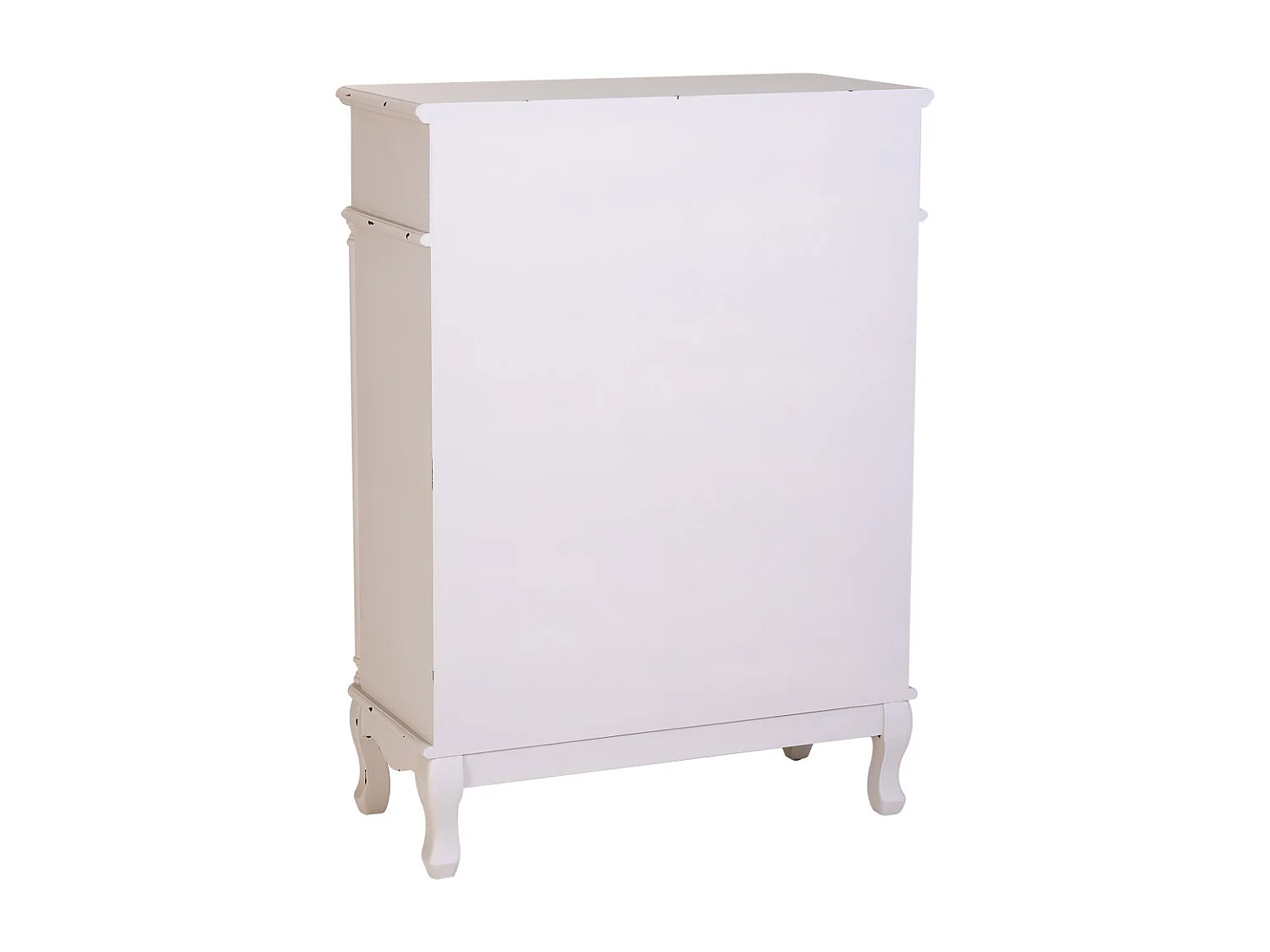 Console in legno bianco con 2 cassetti e 2 porte 80x38x110,5h cm