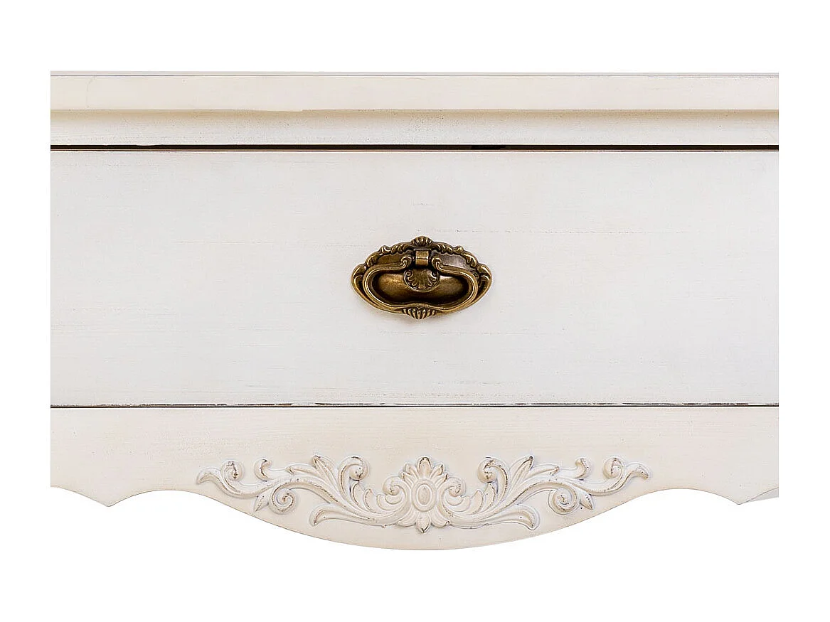 Flurtisch aus weiß lackiertem, 88x36x80h cm