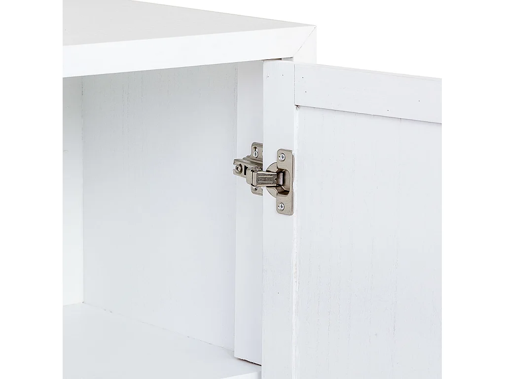 Buffet 3 portes en bois et métal 160x41,5x90h cm